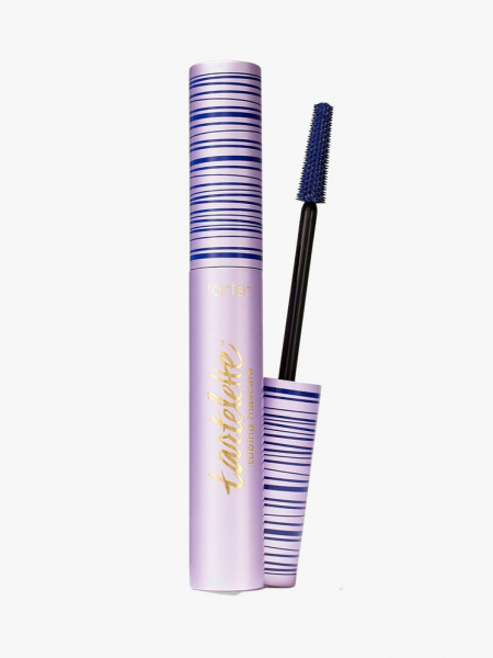 Tarte Tartlette Tubing Mascara in Navy on a light gray background